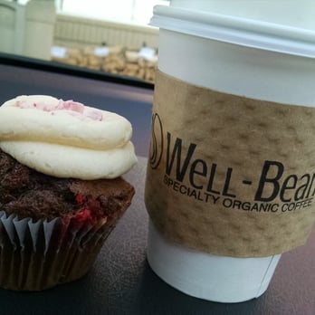 Sweet Traditions By Leane - Peppermint crunch cupcake, and locally brewed well bean coffee! - Cupcakes Near Me - Wake Forest, North Carolina