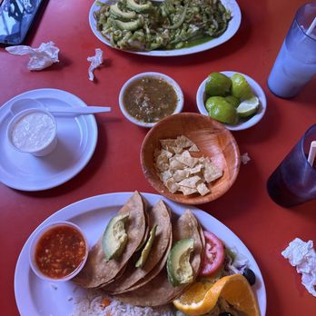 Mariscos Linda - 3 tacos dorados plate and 2 tostadas de aguachile - Mexican Near Me - Los Angeles, California Mariscos Linda - 3 tacos dorados plate and 2 tostadas de aguachile - Mexican Near Me - Los Angeles, California