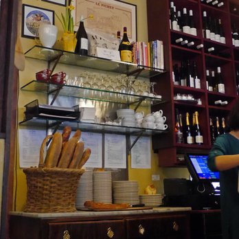 Le Pichet - Nice, traditional decor - service items making good use of limited space - French Near Me - Seattle, Washington