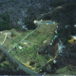Evergreen Acres - aerial view of farm.