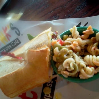Newk's Eatery - Grilled chicken sandwich with pasta salad! Yum! - Pizza Near Me - Shreveport, Louisiana Newk's Eatery - Grilled chicken sandwich with pasta salad! Yum! - Pizza Near Me - Shreveport, Louisiana