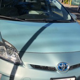 The hood was painted. You can easily see the color is so far off I may need to go get it done again at another paint shop. The hood was painted. You can easily see the color is so far off I may need to go get it done again at another paint shop.