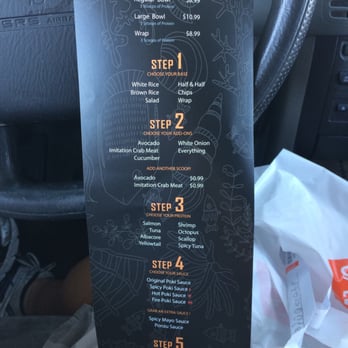 Poki One N Half - Here's the process to ordering your bowl or wrap!! Enjoy! - Poke Near Me - San Diego, California Poki One N Half - Here's the process to ordering your bowl or wrap!! Enjoy! - Poke Near Me - San Diego, California