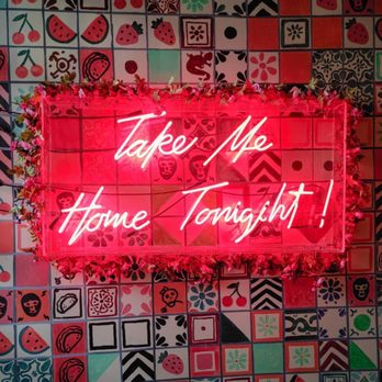 Escondite - a neon sign that reads take me home tonight - Mexican Near Me - Dollard-des-Ormeaux, Quebec