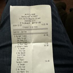 Receipt of food Receipt of food