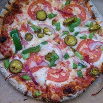 Your Pie - Made my own pizza with tomatoes, onion, green pepper, & jalepenos! So yummy - Italian Near Me - Suwanee, Georgia Your Pie - Made my own pizza with tomatoes, onion, green pepper, & jalepenos! So yummy - Italian Near Me - Suwanee, Georgia