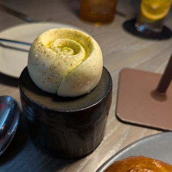 Avize Modern Alpine - Pretzel rolls with house-cultured butter. Complimentary, served between apps and main courses. - Desserts Near Me - Atlanta, Georgia