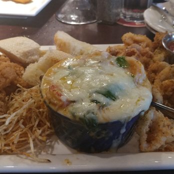 Pappadeaux Seafood Kitchen - Appetizer trio with alligator, shrimp and crawfish fondue and calamari - Cajun/Creole Near Me - Springdale, Ohio Pappadeaux Seafood Kitchen - Appetizer trio with alligator, shrimp and crawfish fondue and calamari - Cajun/Creole Near Me - Springdale, Ohio