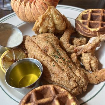 Taste Kitchen Bar - Seafood platter - shrimp, lobster and catfish - Breakfast & Brunch Near Me - Houston, Texas Taste Kitchen Bar - Seafood platter - shrimp, lobster and catfish - Breakfast & Brunch Near Me - Houston, Texas