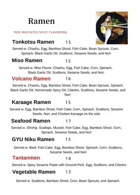 Menu photo 3 Delights Ramen And Steak Albemarle, NC