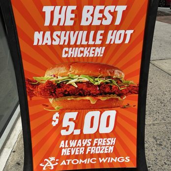 Atomic Wings Fresh Meadows - $5 Nashville Hot Chicken - Chicken Wings Near Me - Fresh Meadows, New York