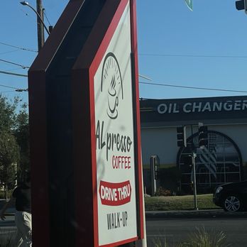 ALpresso Coffee - Signage as you drive up - Coffee & Tea Near Me - Redwood City, California ALpresso Coffee - Signage as you drive up - Coffee & Tea Near Me - Redwood City, California