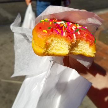 Batch Cafe & Bar - Homer donut, which has chocolate icing. - Donuts Near Me - Tucson, Arizona Batch Cafe & Bar - Homer donut, which has chocolate icing. - Donuts Near Me - Tucson, Arizona