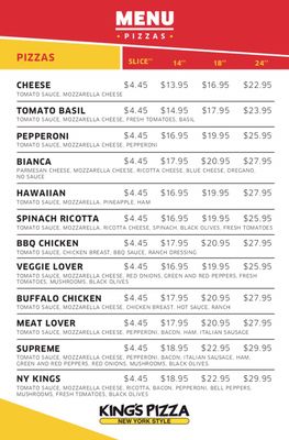 Menu photo 2 King's Pizza Orlando, FL Menu photo 2 King's Pizza Orlando, FL