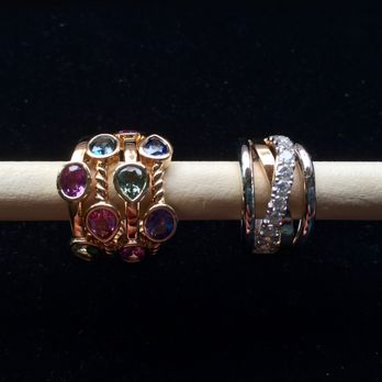 Independent Goldsmith - Multi-sapphire gold ring & dual gold diamond ring - Jewelry Near Me - Vancouver, British Columbia Independent Goldsmith - Multi-sapphire gold ring & dual gold diamond ring - Jewelry Near Me - Vancouver, British Columbia