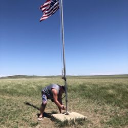 True Center of the Nation - Flagpole next to the true center