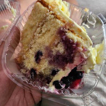 Granny D's - lemon blueberry cake to take home.Heavenly. also got lemon meringue pie.Husband got chocolate cream pie.All of them were fantastic. - Coffee & Tea Near Me - Canyon Lake, Texas