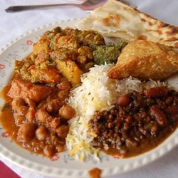La Passerelle Indienne - Un plat type à partir de notre buffet