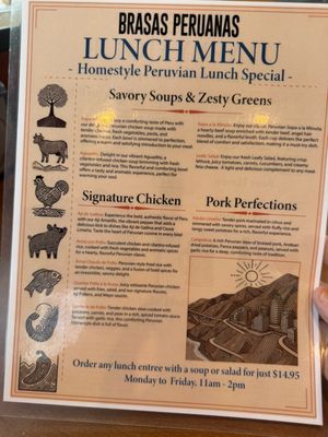 Menu photo 4 Brasas Peruanas Round Rock, TX