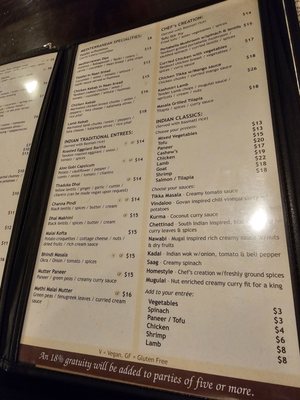 Menu photo 1 Taaza Indian Cuisine Roanoke, VA Menu photo 1 Taaza Indian Cuisine Roanoke, VA