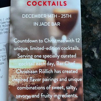 Jade Bar - Cocktail menu - Lounges Near Me - Paradise Valley, Arizona Jade Bar - Cocktail menu - Lounges Near Me - Paradise Valley, Arizona