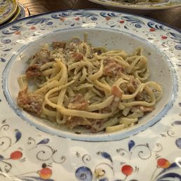 Carbonara, missing sauce (no egg or cream sauce)
