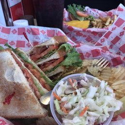 BLT sandwich with cole slaw BLT sandwich with cole slaw