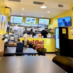 View of kitchen area and seatings