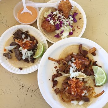 La Costa - Al Pastor, carne asada and a fish taco (sauce on the side) so good! - Mexican Near Me - San Jose, California La Costa - Al Pastor, carne asada and a fish taco (sauce on the side) so good! - Mexican Near Me - San Jose, California