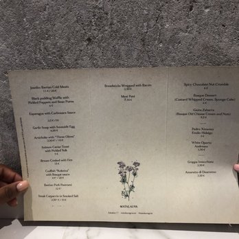 Matalauva - Menu - Bars Near Me - Donostia, SS