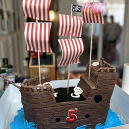 Pirate ship cake for my lucky boy