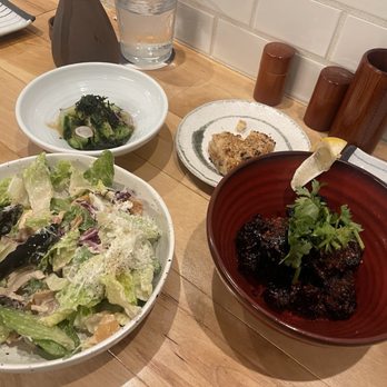 zoku - Zoku Salad, Spicy Karaage, Rice ball, cucumber salad - Izakaya Near Me - Redondo Beach, California zoku - Zoku Salad, Spicy Karaage, Rice ball, cucumber salad - Izakaya Near Me - Redondo Beach, California