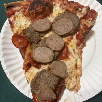 Palermos Brooklyn Pizza - Meat Lovers Pizza Slice - Pizza Near Me - Providence, Rhode Island Palermos Brooklyn Pizza - Meat Lovers Pizza Slice - Pizza Near Me - Providence, Rhode Island
