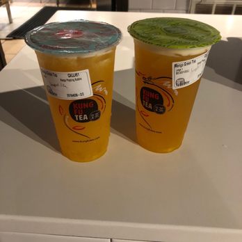 Kung Fu Tea - ORANGE GREEN TEA and MANGO GREEN TEA - Bubble Tea Near Me - Providence, Rhode Island Kung Fu Tea - ORANGE GREEN TEA and MANGO GREEN TEA - Bubble Tea Near Me - Providence, Rhode Island