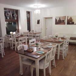 Hotel garni Landhaus Hamm - Frühstücksraum! Es wurde sehr aufs Detail geachtet.