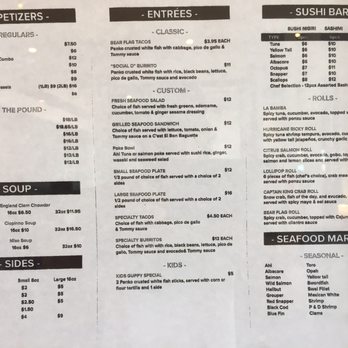 Bear Flag Fish - Menu posted on the window 26 June 2017 - Seafood Near Me - Huntington Beach, California Bear Flag Fish - Menu posted on the window 26 June 2017 - Seafood Near Me - Huntington Beach, California