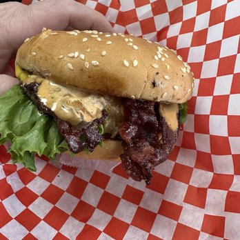 Juicy Burger - Bacon Cheese Burger - Burgers Near Me - Stockton, California Juicy Burger - Bacon Cheese Burger - Burgers Near Me - Stockton, California