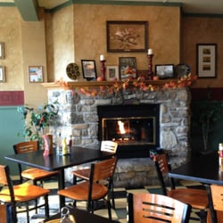 Grasse's Grill - Cozy fireplace on a fall day.