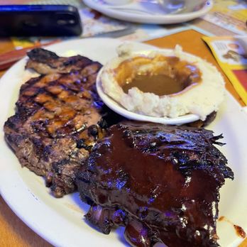 Texas Roadhouse - Ribeye combo with ribs. - Barbeque Near Me - Bellingham, Washington Texas Roadhouse - Ribeye combo with ribs. - Barbeque Near Me - Bellingham, Washington