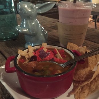 Beancounter Coffeehouse & Drinkery - Tortilla soup and very berry smoothie - Sandwiches Near Me - Burlington, Iowa
