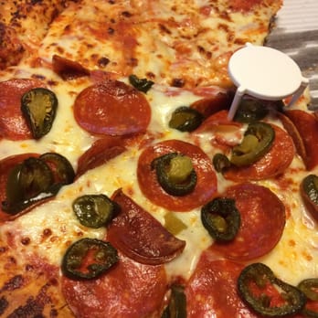 Strongman Pizza - 1/2 cheese 1/2 pepperoni & jalapeño - Pizza Near Me - Redlands, California