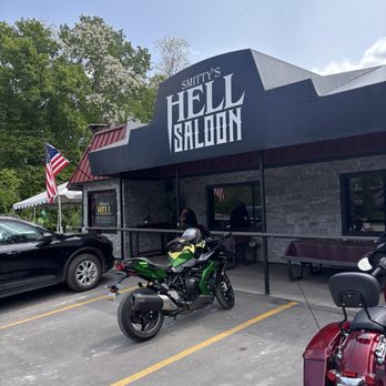 Smitty’s Hell Saloon - Entrance - Burgers Near Me - Pinckney, Michigan