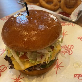 Johnny Rockets - Johnny Rockets OG double meat add cheese burger and onion rings. - Burgers Near Me - Alhambra, California Johnny Rockets - Johnny Rockets OG double meat add cheese burger and onion rings. - Burgers Near Me - Alhambra, California