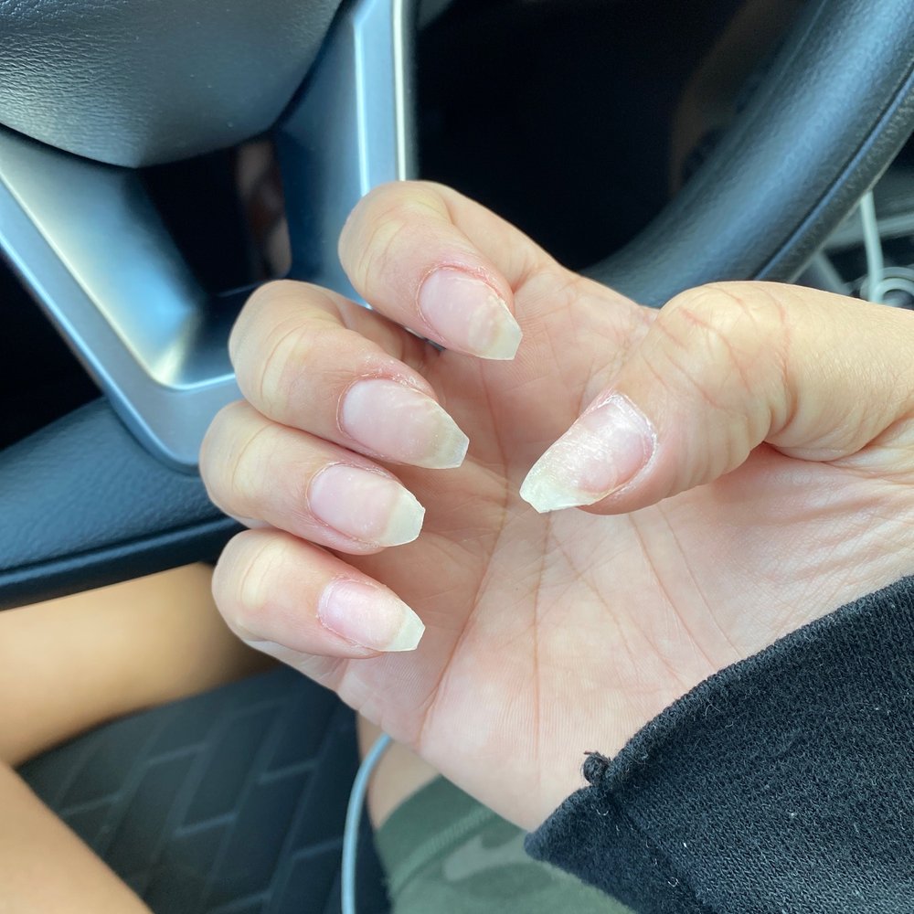 Nails Arts - Left hand that she started. - Nail Salons Near Me - Henrico, Virginia Nails Arts - Left hand that she started. - Nail Salons Near Me - Henrico, Virginia