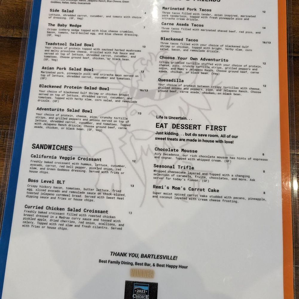 Remi’s Arcade & Bistro - the menu - Sports Bars Near Me - Bartlesville, Oklahoma Remi’s Arcade & Bistro - the menu - Sports Bars Near Me - Bartlesville, Oklahoma