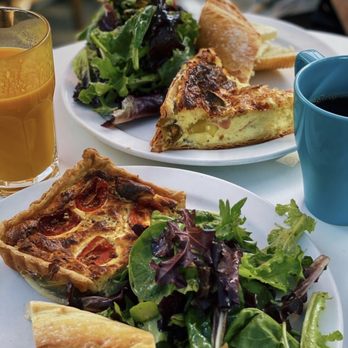 Bonjour Brioche - two plates of food and a glass of orange juice - Breakfast & Brunch Near Me - Toronto, Ontario Bonjour Brioche - two plates of food and a glass of orange juice - Breakfast & Brunch Near Me - Toronto, Ontario