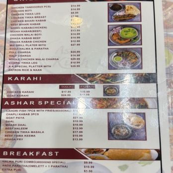 Ashar’s Kitchen - Menu - Indian Near Me - Houston, Texas