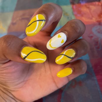 Fancy Nails - My 9 year old sister can do better than this. - Nail Salons Near Me - Las Vegas, Nevada