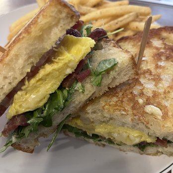 The Breakfast Bar - Breakie Sammie with bacon and fries - Breakfast & Brunch Near Me - Long Beach, California The Breakfast Bar - Breakie Sammie with bacon and fries - Breakfast & Brunch Near Me - Long Beach, California