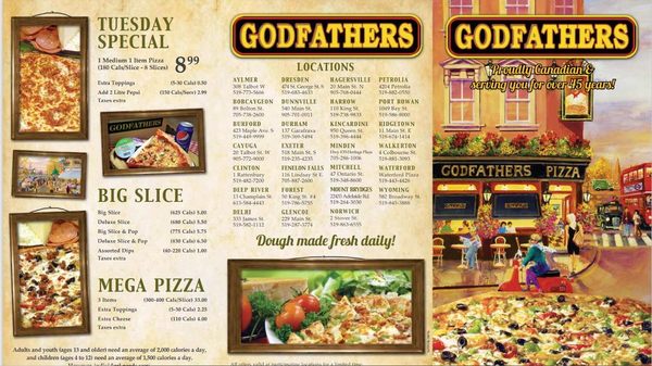 Menu photo 2 Godfathers Pizza Kincardine, ON